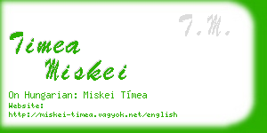 timea miskei business card