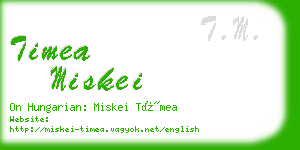 timea miskei business card